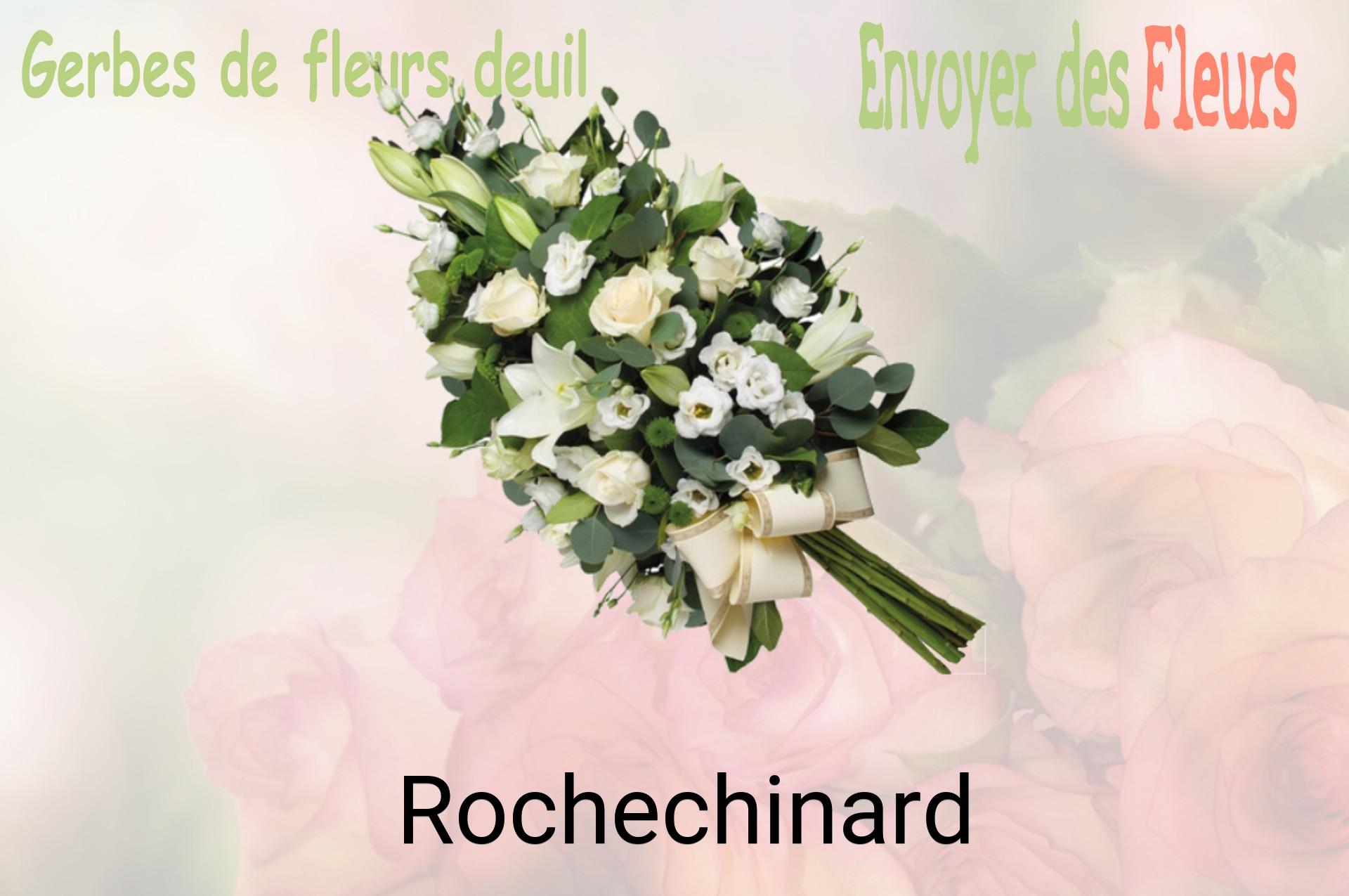 Gerbe de fleurs de deuil livrée à Rochechinard